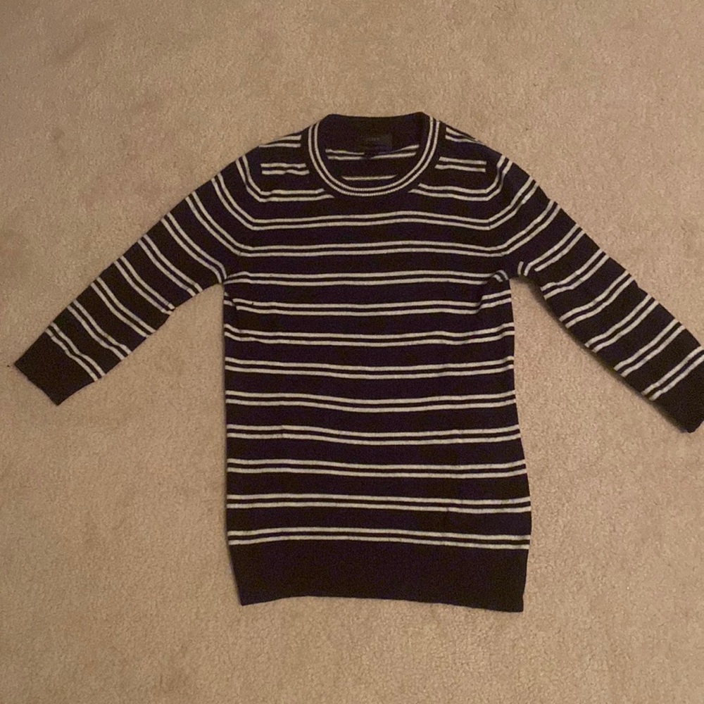J Crew cashmere striped Tippi sweater